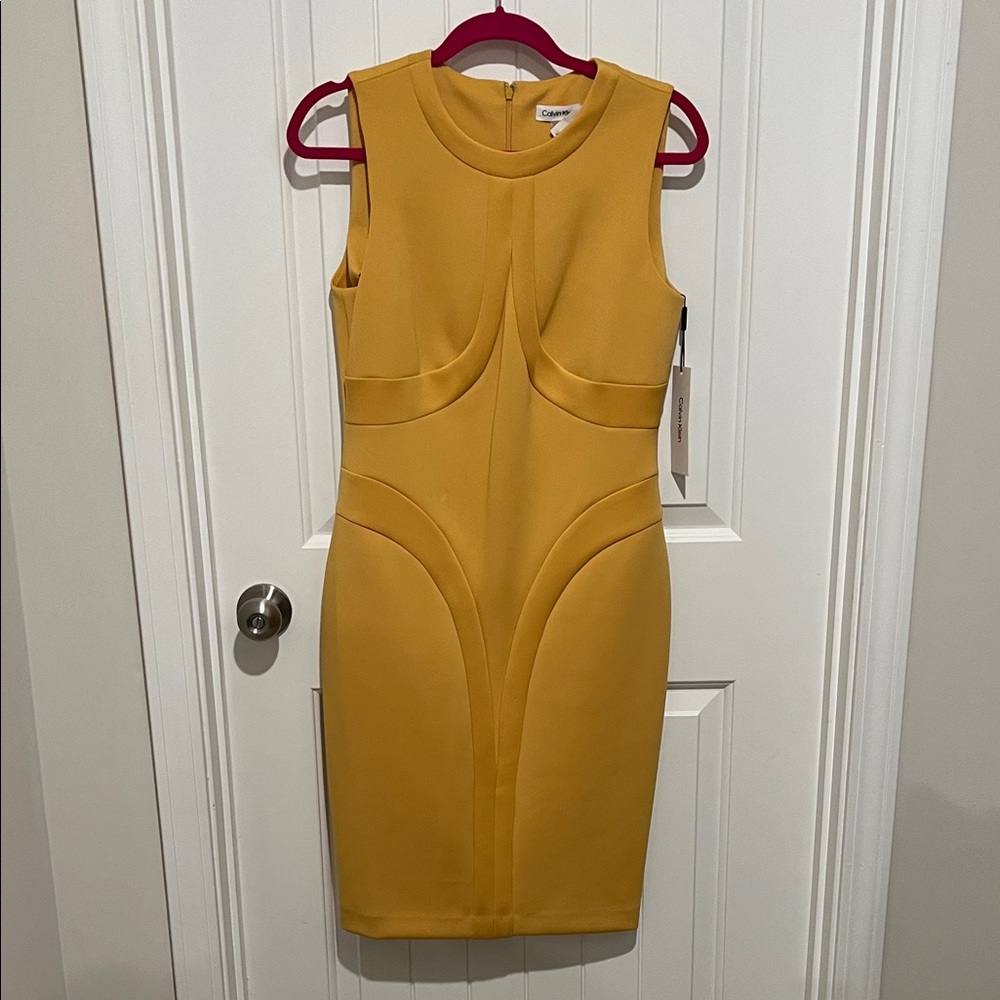 Calvin Klein Mustard Yellow Dress